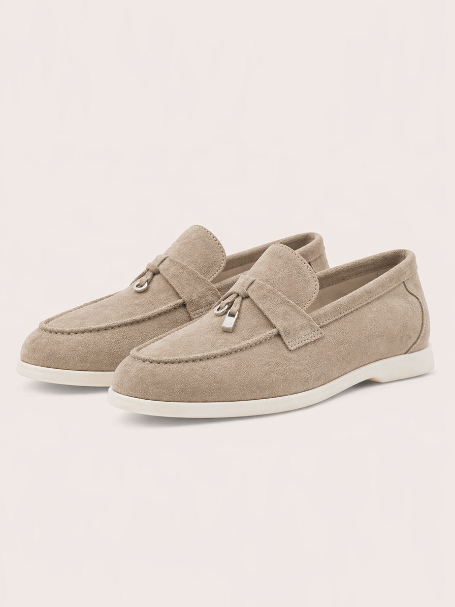 Mocassins Femme Beige à Semelle Confort