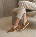 Mocassins Femme Marron Camel à Semelle Confort