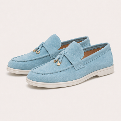 Mocassin Bleu claire à semelle confortable