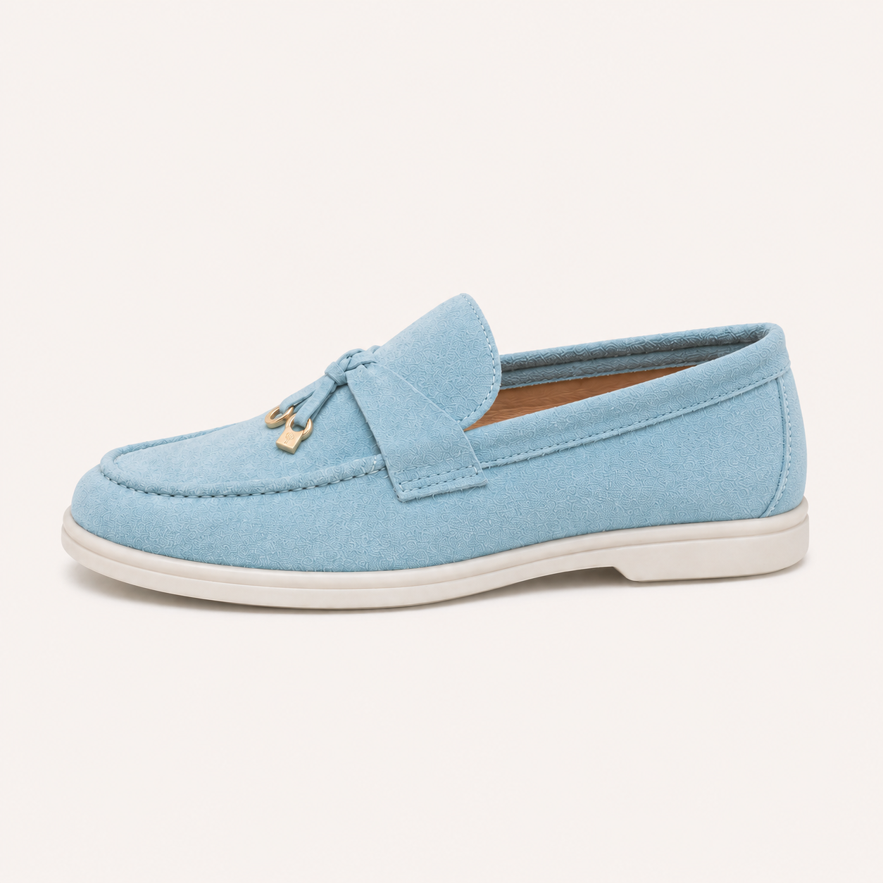 Mocassin Bleu claire à semelle confortable