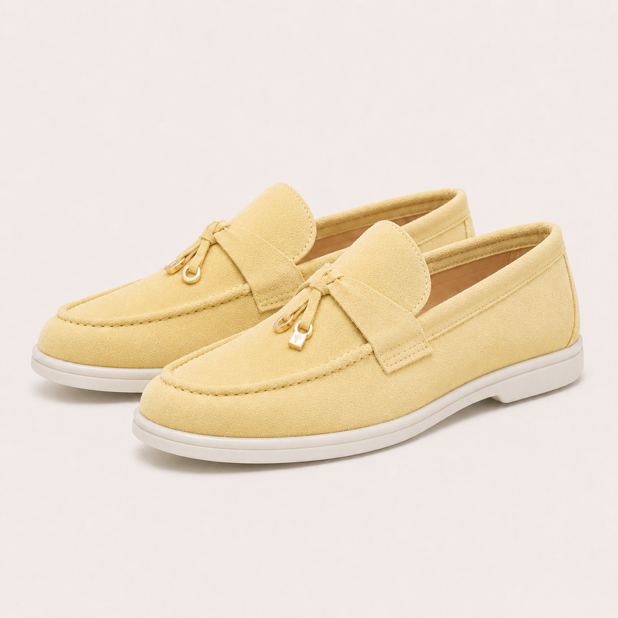 Mocassin Jaune claire à semelle confortable