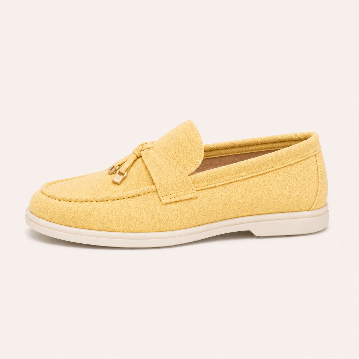 Mocassin Jaune claire à semelle confortable