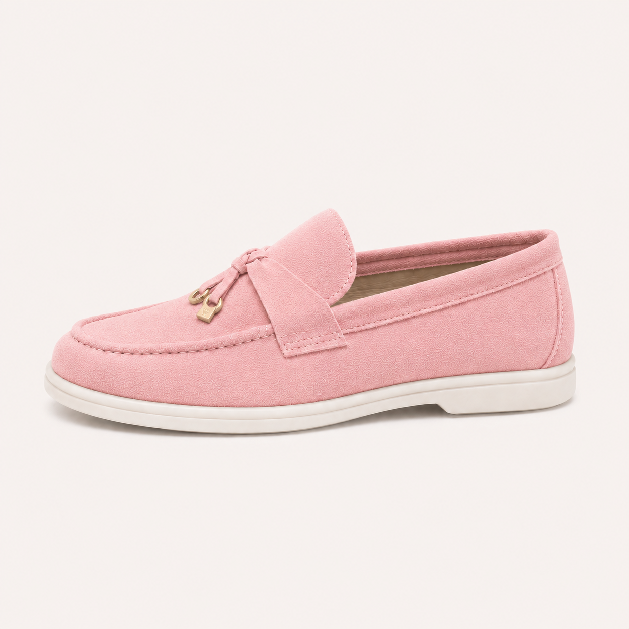 Mocassin rose bébé à semelle confortable