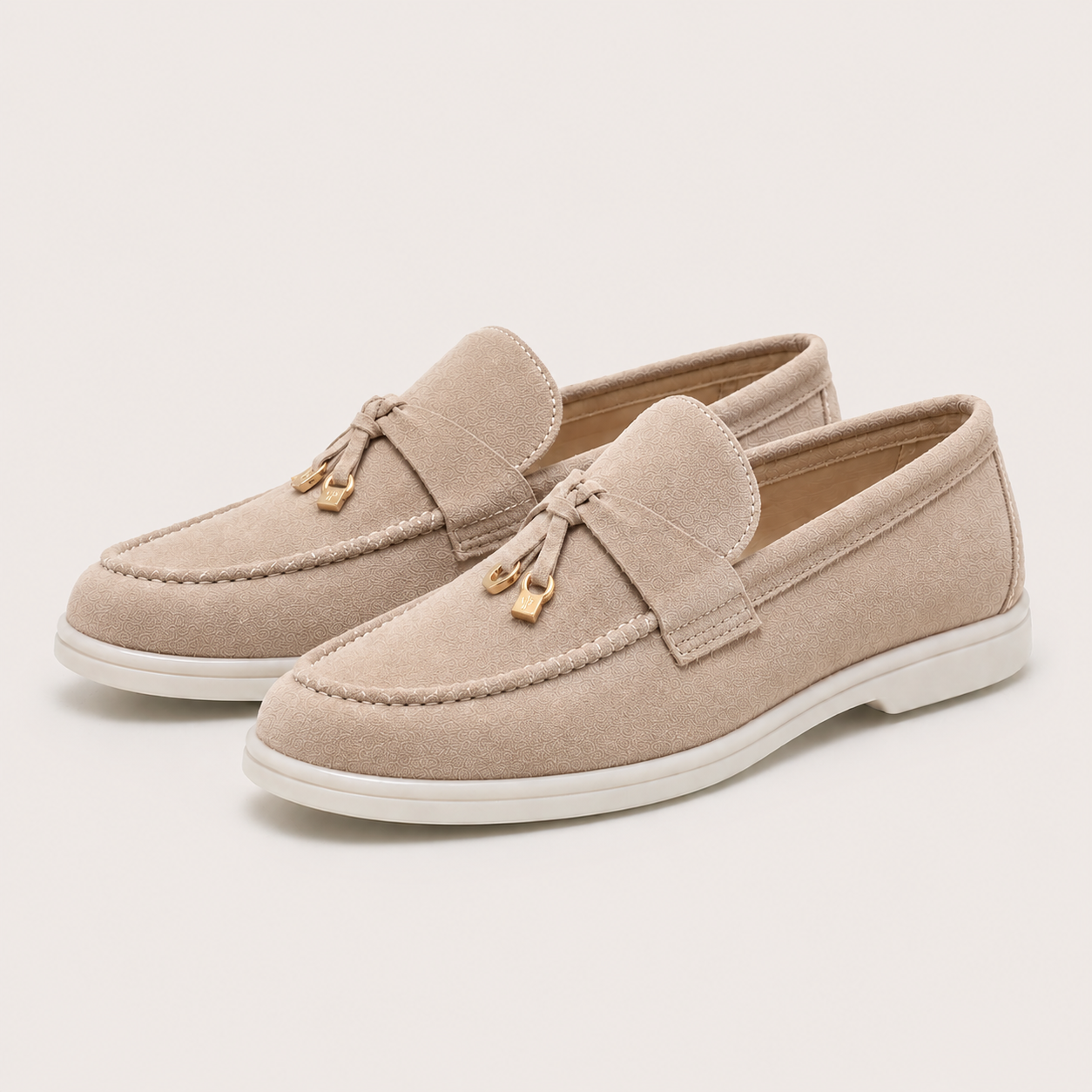 Mocassin beige à semelle confortable