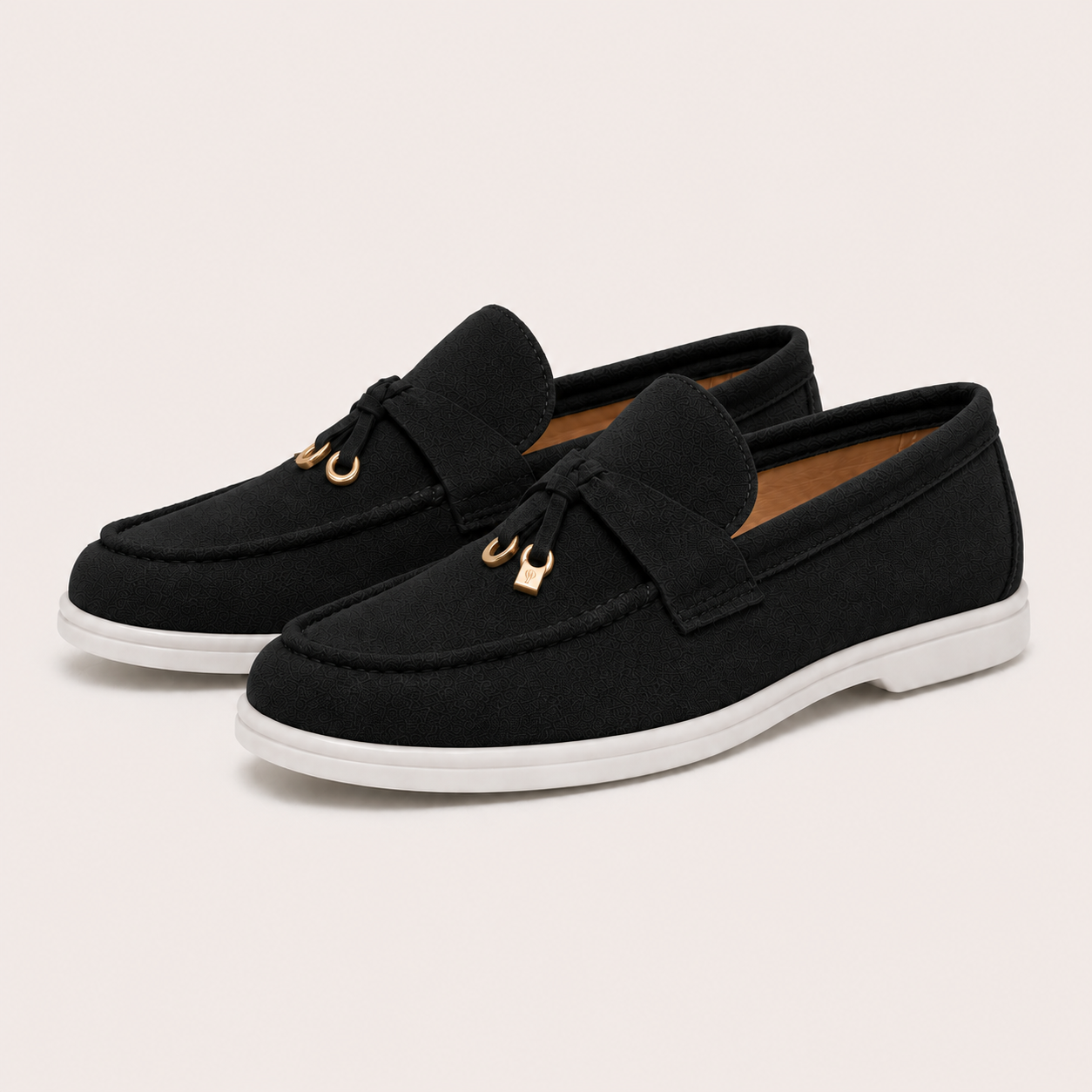 Mocassin noir à semelle confortable