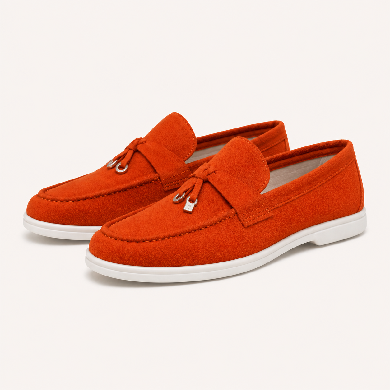 Mocassin en Orange à semelle confortable
