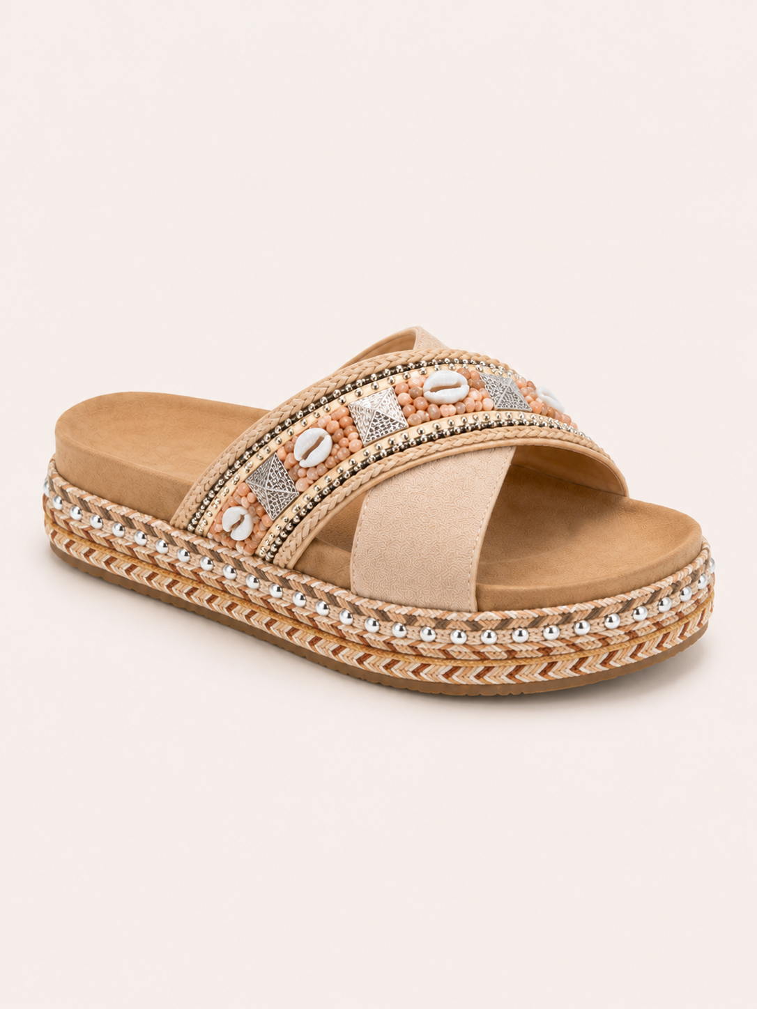 Mule Bohème Coquillage Beige