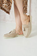 Mule en beige à semelle confortable