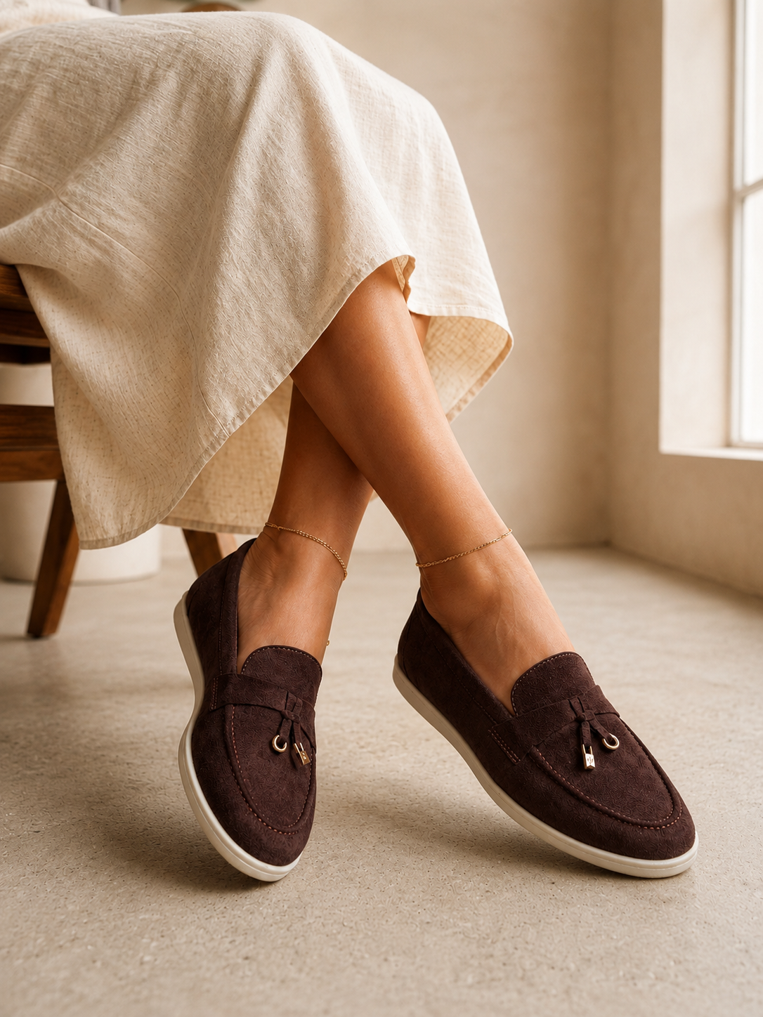 Mocassins Femme à Semelle Confortable